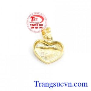 mặt dây chuyền nhẹ nhàng tinh tế phù hợp mọi loại dây chuyền khác nhau,Mặt Dây Trái Tim Nhỏ Xinh