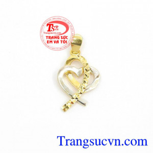 Mặt Dây Chuyền Nữ Sang Trọng vàng 10k bền đẹp, thương hiệu uy tín Em Và Tôi,Mặt Dây Chuyền Nữ Sang Trọng