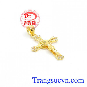 Mặt dây chuyền vàng tây,Mặt Dây Chuyền Thánh Giá Đẹp