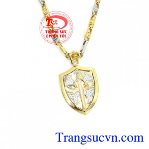 Mặt dây vàng tây đá quý