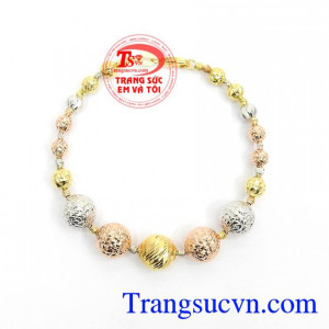 Vòng Tay Bi Nhập Ý Đẹp vàng 18k bền đẹp, thương hiệu Em Và Tôi.