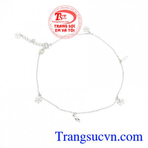 Lắc Chân Ý Vàng Trắng Nhỏ Xinh kiểu dáng đẹp, chất lượng cao,