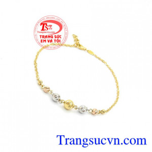 Lắc Chân Bi Ý Phong Cách kiểu dáng đẹp, chất lượng cao, Lắc chân vàng tây 18k,