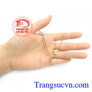 Bộ Dây Nữ Trái Tim Nhỏ Xinh tôn lên sự dịu dàng, nữ tính và sang trọng cho phái đẹp