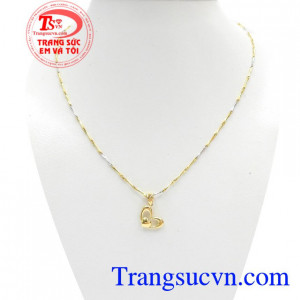 Bộ Dây Chuyền Vàng Tây Tinh Tế vàng 10k bền đẹp, chất lượng bảo đảm,Bộ Dây Chuyền Vàng Tây Tinh Tế