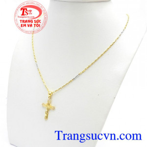 Thích hợp làm quà tặng cho người thân và bạn bè,Bộ Dây Chuyền Mặt Dây Thánh Giá