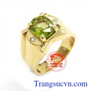 Nhẫn nam đẹp peridot là nhẫn nam từ đá Peridot thien nhiên