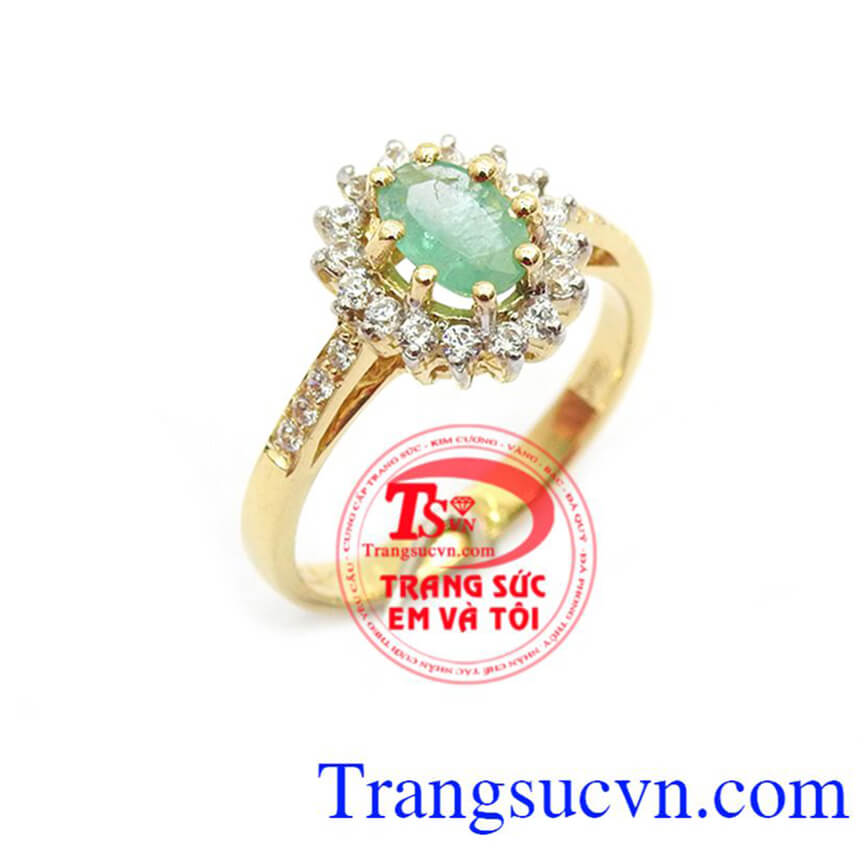 Nhẫn nữ đá quý emerald