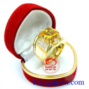 Nhẫn thạch anh vàng đẹp đẳng cấp dành cho phái mạnh