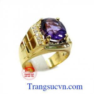 Nhẫn nam thạch anh