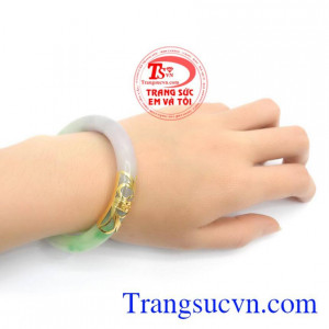 Vòng ngọc cẩm thạch thương hiệu uy tín, giao hàng toàn quốc. Vòng Cẩm Thạch Bọc Vàng Tài Lộc