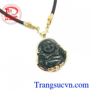 Mặt dây chuyền nam chạm khắc bọc vàng 14k sáng bóng đảm bảo chất lượng hợp thời trang, sang trọng và phong thủy