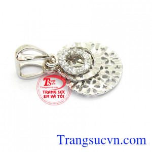 Mặt dây vàng trắng 18 đẹp bảo hành 12 tháng, giao hàng nhanh trên toàn quốc,Mặt dây vàng trắng 18 đẹp