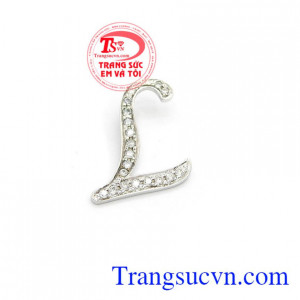 Mặt dây chữ L vàng trắng là món quà sinh nhật ý nghĩa dành tặng bạn gái,Mặt dây chữ L vàng trắng