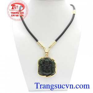 Bộ Dây Phật Di Lặc Tài Lộc là sự kết hợp giữa mặt dây phật di lắc và dây cao su bọc vàng nam tính, mang đến sự mới lạ, cá tính cho phái mạnh