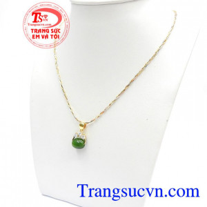 Thích hợp làm quà tặng cho người thân và bạn bè,Bộ Dây Chuyền Nữ Ngọc Bích