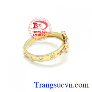 Nhẫn Thánh Giá Vàng Tây