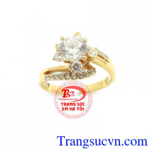Nhẫn Nữ Đính Đá Đẹp thương hiệu Em Và Tôi uy tín, chất lượng,bảo hành 12 tháng