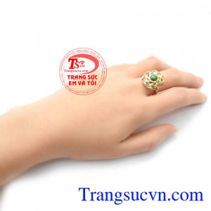 Nhẫn Nữ Vàng Đính Ngọc Cẩm Thạch