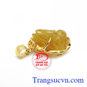 Mặt dây tì hưu mệnh kim thạch anh tóc vàng thiên nhiên, bảo hành 6 tháng, giao hàng nhanh trên toàn quốc,Mặt dây tì hưu mệnh kim