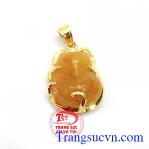 Mặt dây hồ ly may mắn là sản phẩm trang sức hồ ly bọc vàng,Mặt dây hồ ly may mắn