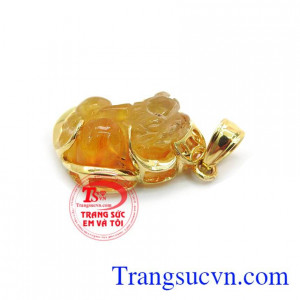 Mặt dây tì hưu chiêu tài được chế tác từ thạch anh tóc thiên nhiên, bảo hành 6 tháng, giao hàng nhanh trên toàn quốc,Mặt dây tì hưu chiêu tài