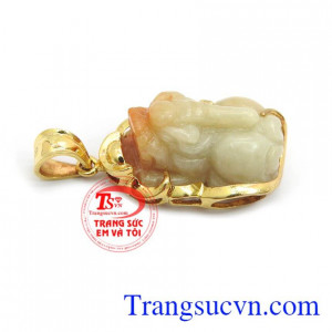 Mặt dây chuyền nam chạm khắc bọc vàng 10k sáng bóng đảm bảo chất lượng hợp thời trang, sang trọng và phong thủy