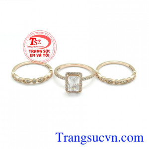 Nhẫn nữ vàng tây dành cho phái đẹp phù hợp làm quà tặng sinh nhật hoặc trong các dịp ý nghĩa