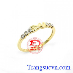 Nhẫn nữ vàng tây dành cho phái đẹp phù hợp làm quà tặng sinh nhật hoặc trong các dịp ý nghĩa