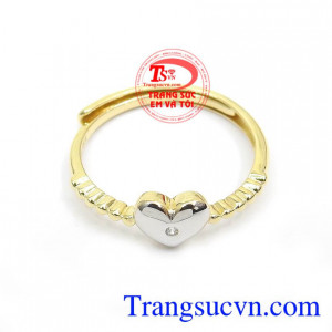 Nhẫn Nữ Vàng Nhập Khẩu Xinh Xắn vàng 10k bền đẹp, phù hợp phong cách thời trang mới của phái đẹp