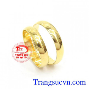 Nhẫn Cưới Hạnh Phúc Uyên Ương kiểu dáng đơn giản, hiện đại, tinh tế, là khởi đầu tuyệt vời cho hạnh phúc đôi lứa