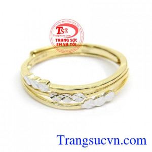 Nhẫn Nữ Hàn Quốc Thời Trang chế tác đẹp, chất lượng cao, nhẫn nữ vàng 10k nhập khẩu