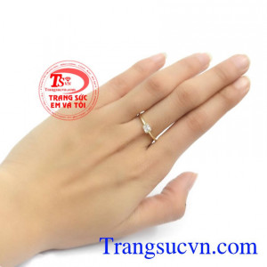 Nhẫn nữ vàng tây dành cho phái đẹp phù hợp làm quà tặng sinh nhật hoặc trong các dịp ý nghĩa