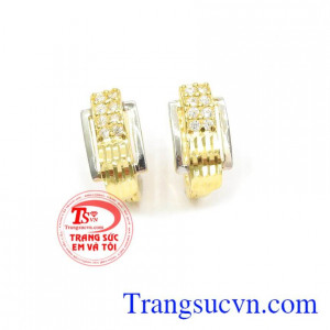 Hoa tai vàng tây thanh lịch