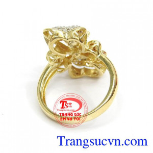 Nhẫn nữ vàng tây dành cho phái đẹp phù hợp làm quà tặng sinh nhật hoặc trong các dịp ý nghĩa