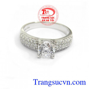 Nhẫn Nữ Hàn Quốc Đính Đá kiểu dáng đẹp, chất lượng cao, nhẫn nữa vàng 10k nhập khẩu