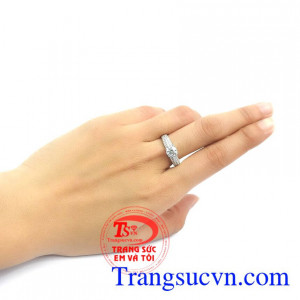 Nhẫn Nữ Vàng Trắng sang trọng