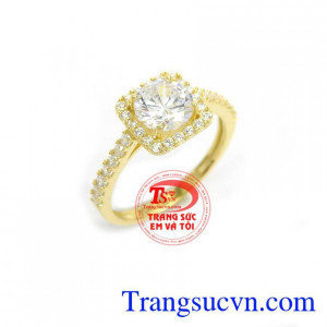 Nhẫn Vàng Phong Cách Phái Đẹp nhập khẩu Hàn Quốc, Nhẫn nữ vàng 10k bền đẹp, chất lượng cao