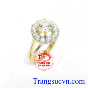 Nhẫn nữ vàng 10k sáng bóng, Nhẫn Nữ Xu Hướng Thời Trang chế tác đường nét sáng tạo, độc đáo, tạo nên phong cách thời trang cá tính, riêng biệt cho phái đẹp