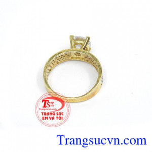 Nhẫn Nữ Vàng Tây Mới Lạ