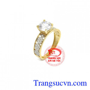  Nhẫn Nữ Vàng Tây Mới Lạ đính đá độc đáo, mang nét riêng cho sản phẩm, tạo nên cá tính riêng, phong cách thời trang ấn tượng cho phái đẹp