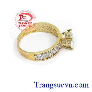 Nhẫn nữ vàng tây dành cho phái đẹp phù hợp làm quà tặng sinh nhật hoặc trong các dịp ý nghĩa