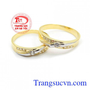 Nhẫn cưới hạnh phúc thủy chung là sản phẩm nhẫn cưới đẹp, gắp kết hôn hạnh phúc lứa đôi