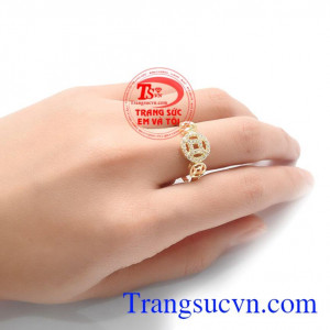 Nhẫn nữ vàng tây sang trọng