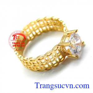 Nhẫn nữ vàng tây dành cho phái đẹp phù hợp làm quà tặng sinh nhật hoặc trong các dịp ý nghĩa