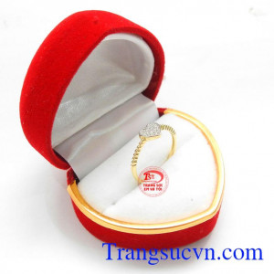 Nhẫn nữ vàng tây dành cho phái đẹp phù hợp làm quà tặng sinh nhật hoặc trong các dịp ý nghĩa