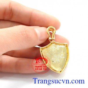 Mặt dây chuyền nam chạm khắc vàng 10k sáng bóng đảm bảo chất lượng hợp thời trang, sang trọng và phong thủy