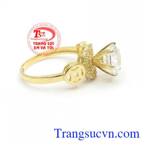 Nhẫn nữ vàng tây dành cho phái đẹp phù hợp làm quà tặng sinh nhật hoặc trong các dịp ý nghĩa