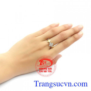 Nhẫn nữ vàng tây