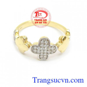 Nhẫn cỏ 4 lá may mắn bảo hành 6 tháng, giao hàng nhanh trên toàn quốc